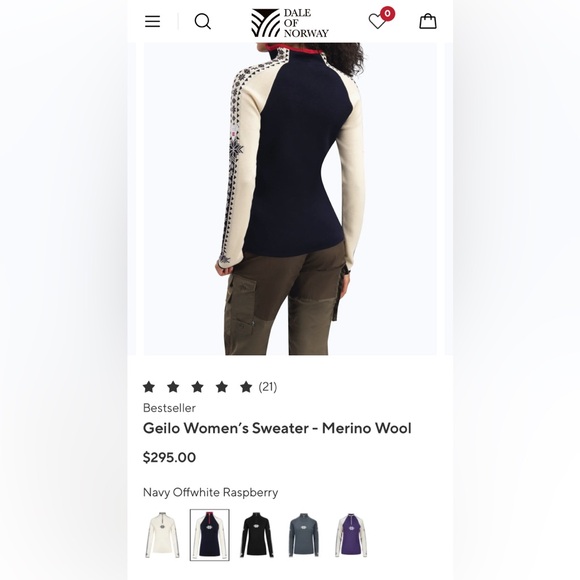 Dale of Norway Merino sweater MountAire white blue Geilo navy purple turquoise - Picture 2 of 16